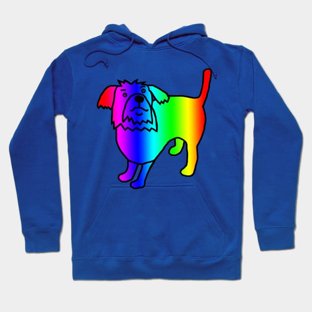 Spectrum Dog Hoodie by ellenhenryart